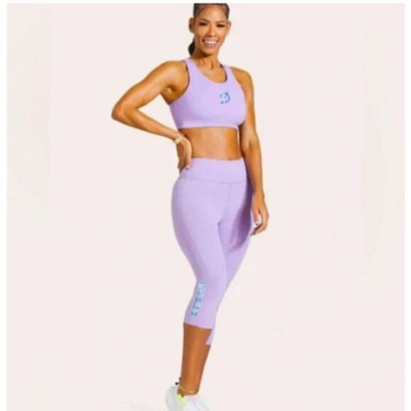 Peloton Women's Purple Mid Rise Capri Legging Size Small - Picture 2 of 10